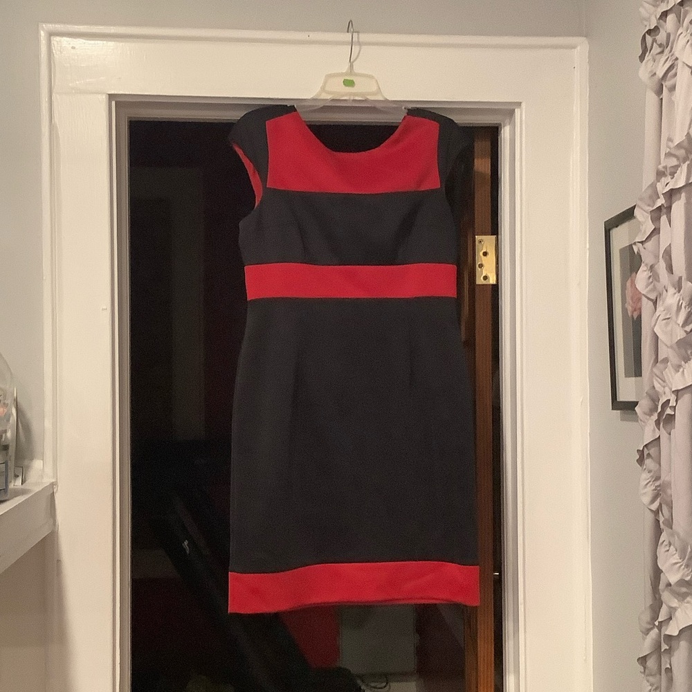 London Style Black and Red Mini Dress